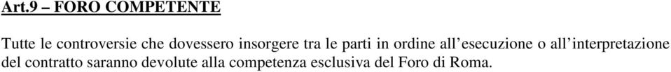 esecuzione o all interpretazione del contratto