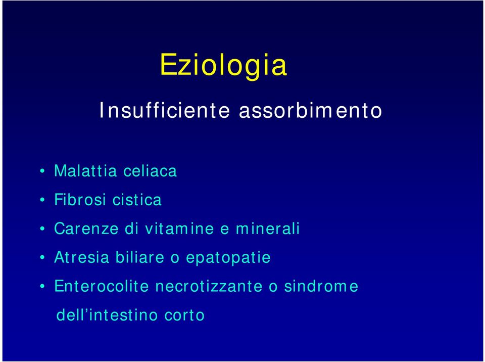 minerali Atresia biliare o epatopatie