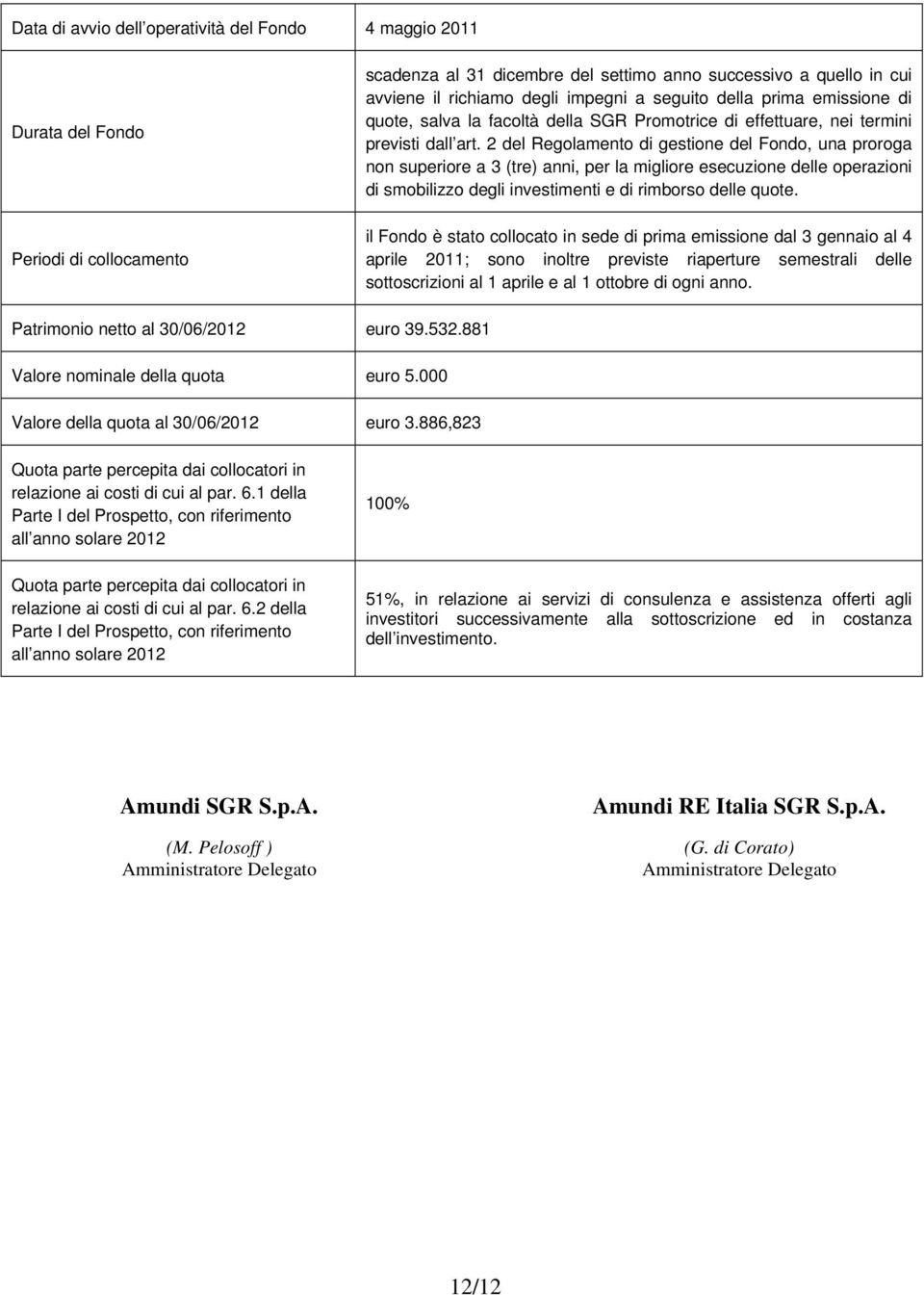 2 del Regolamento di gestione del Fondo, una proroga non superiore a 3 (tre) anni, per la migliore esecuzione delle operazioni di smobilizzo degli investimenti e di rimborso delle quote.