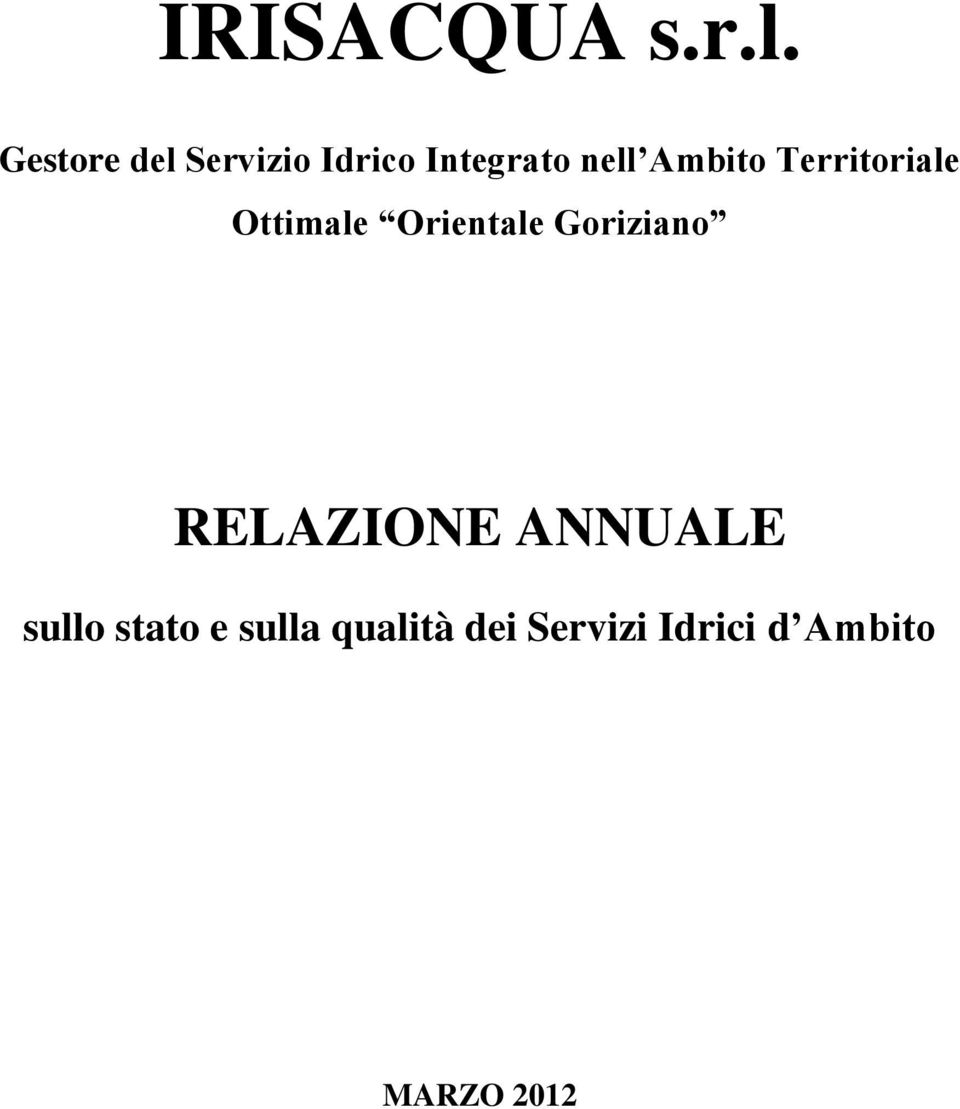 Ambito Territoriale Ottimale Orientale Goriziano