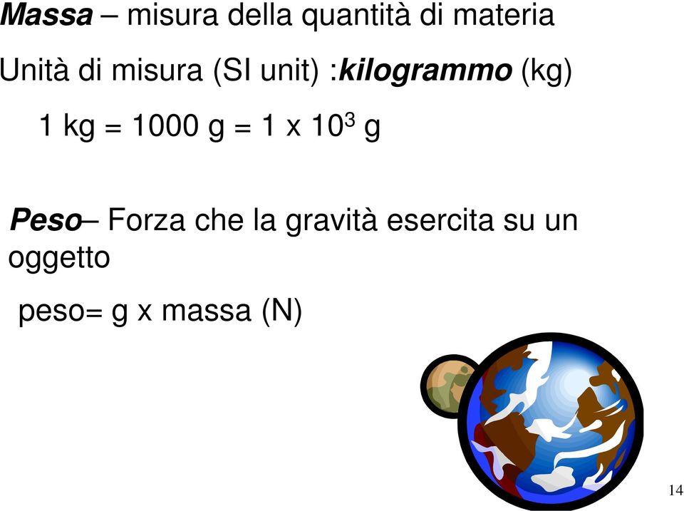 1000 g = 1 x 10 3 g Peso Forza che la