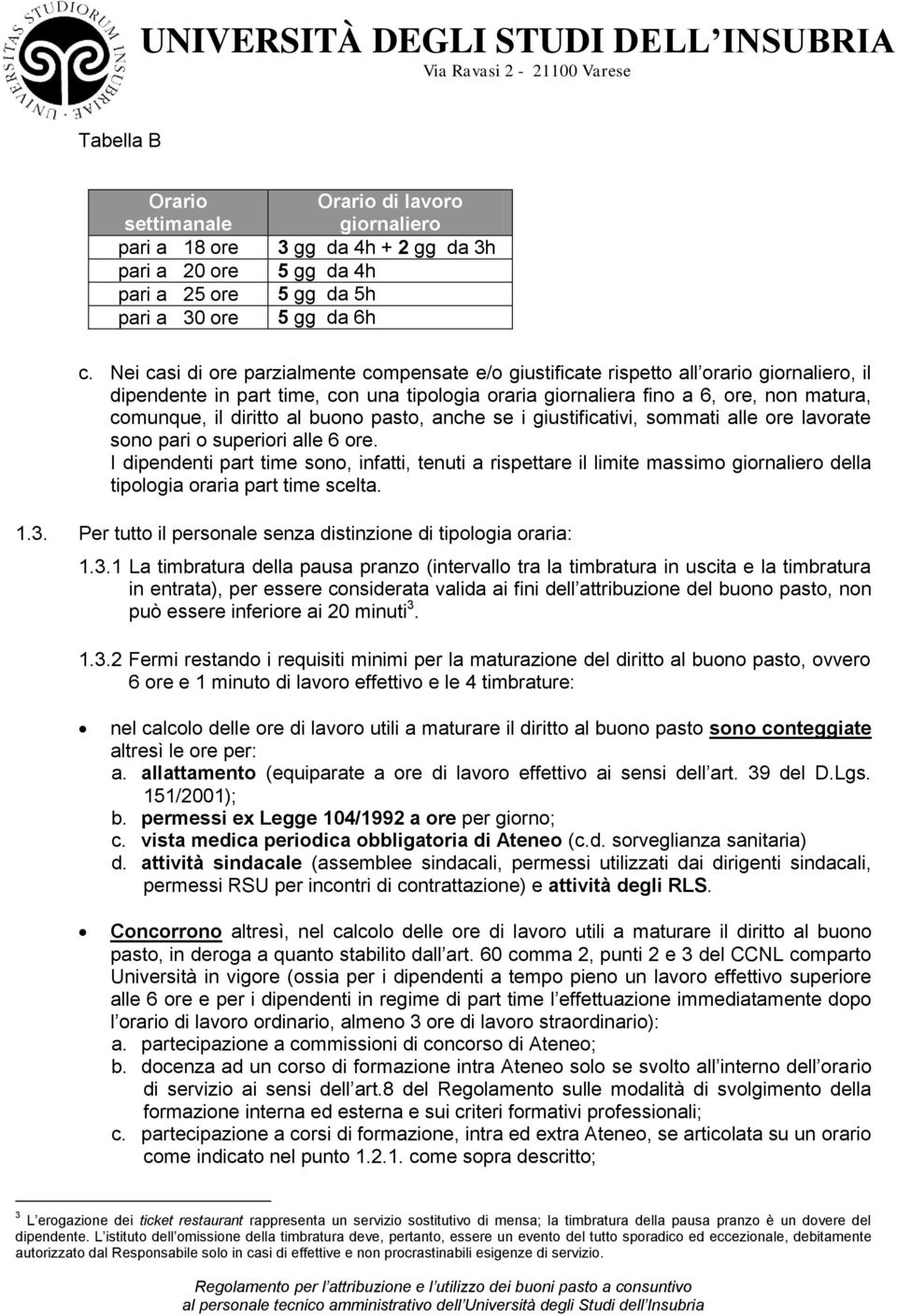 diritto al buono pasto, anche se i giustificativi, sommati alle ore lavorate sono pari o superiori alle 6 ore.