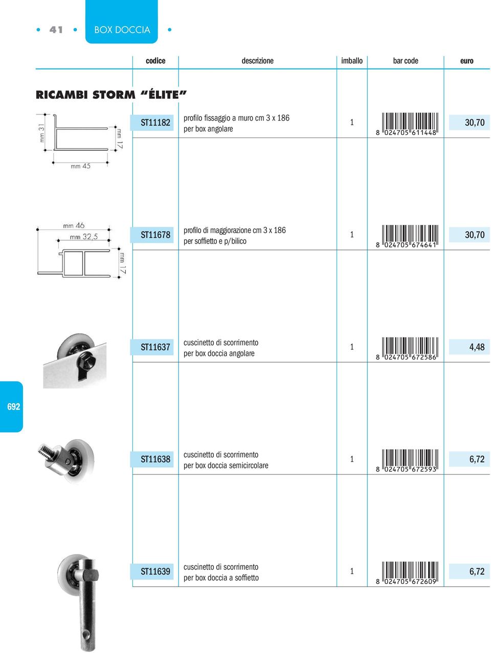 30,70 ST637 cuscinetto di scorrimento per box doccia angolare +!0C4HA5-ghcfig!