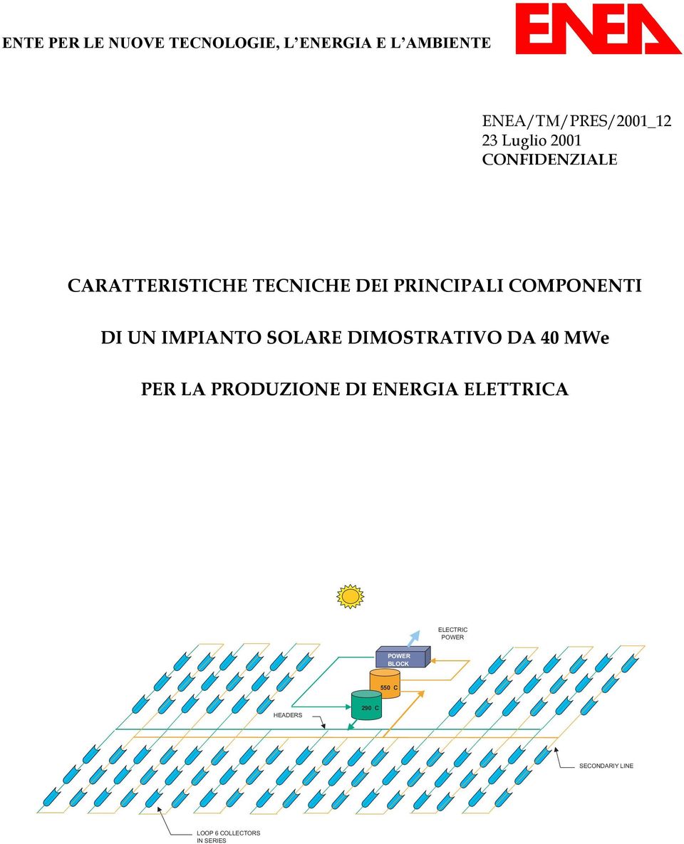 UN IMPIANTO SOLARE DIMOSTRATIVO DA 40 MWe PER LA PRODUZIONE DI ENERGIA ELETTRICA