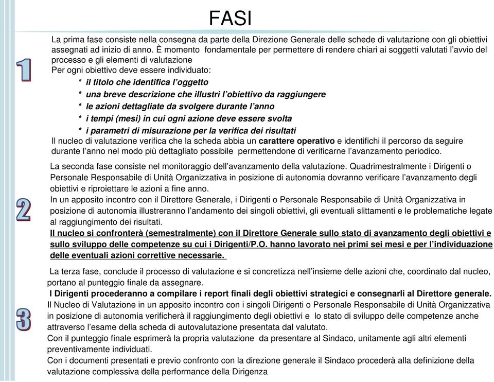 l oggetto * una breve descrizione che illustri l obiettivo da raggiungere * le azioni dettagliate da svolgere durante l anno * i tempi (mesi) in cui ogni azione deve essere svolta * i parametri di