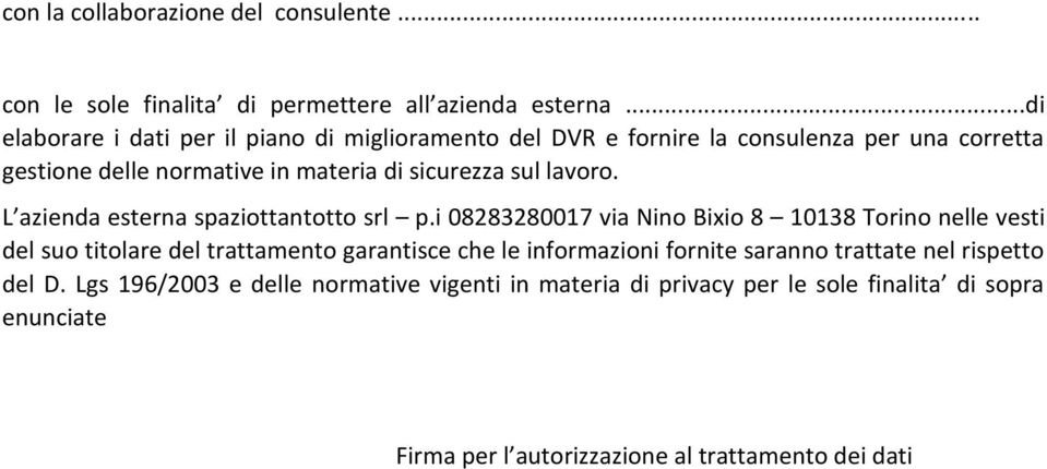 lavoro. L azienda esterna spaziottantotto srl p.