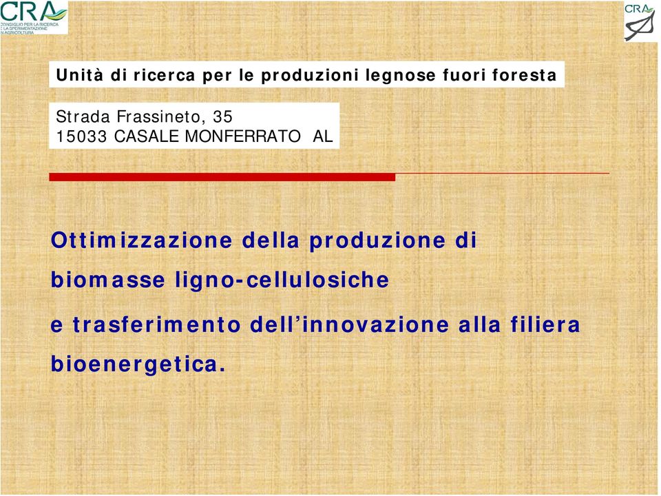 Ottimizzazione della produzione di biomasse