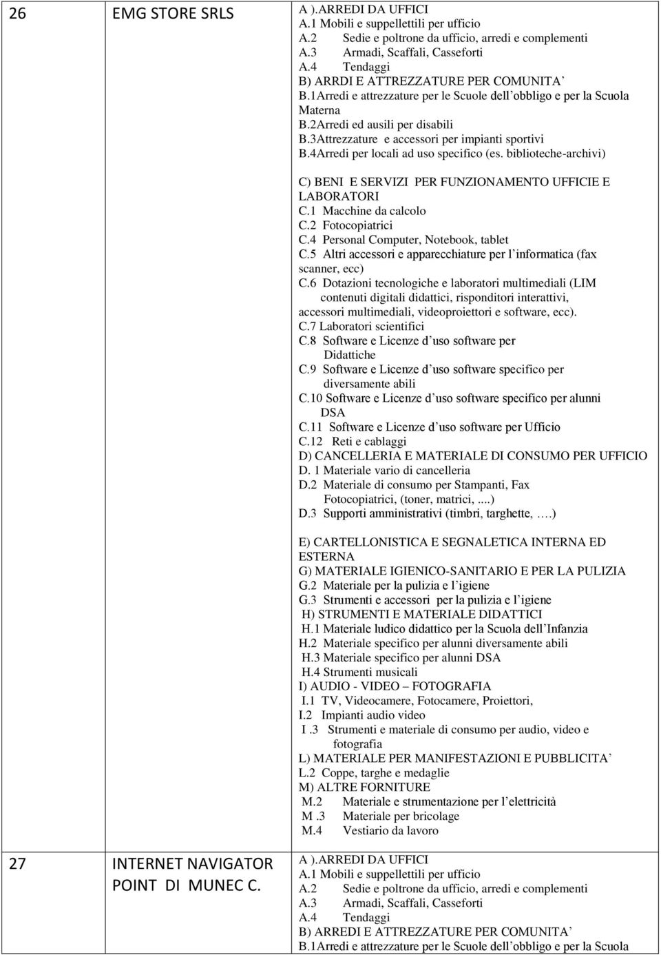 5 Altri accessori e apparecchiature per l informatica (fax scanner, ecc) (LIM contenuti digitali didattici, risponditori interattivi, accessori multimediali, videoproiettori e C.