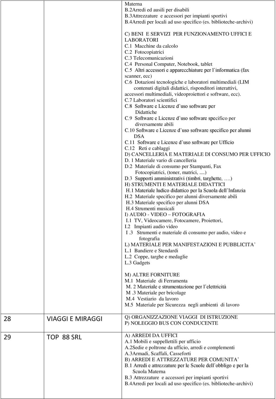 5 Altri accessori e apparecchiature per l informatica (fax scanner, ecc) (LIM contenuti digitali didattici, risponditori interattivi, accessori multimediali, videoproiettori e C.