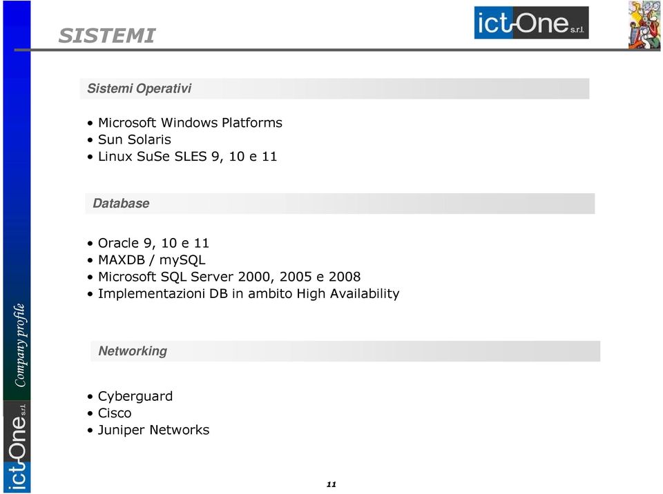 mysql Microsoft SQL Server 2000, 2005 e 2008 Implementazioni DB in