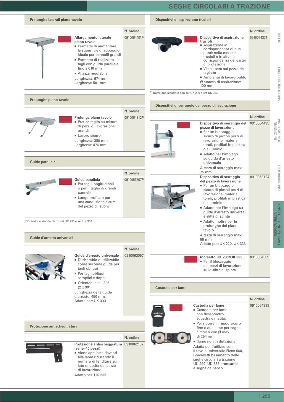 mm Altezza regolabile Lunghezza: 674 mm Larghezza: 501 mm Pratico taglio su misura di pezzi di lavorazione grandi Lavoro sicuro Lunghezza: 380 mm Larghezza: 476 mm Guida parallela Per tagli