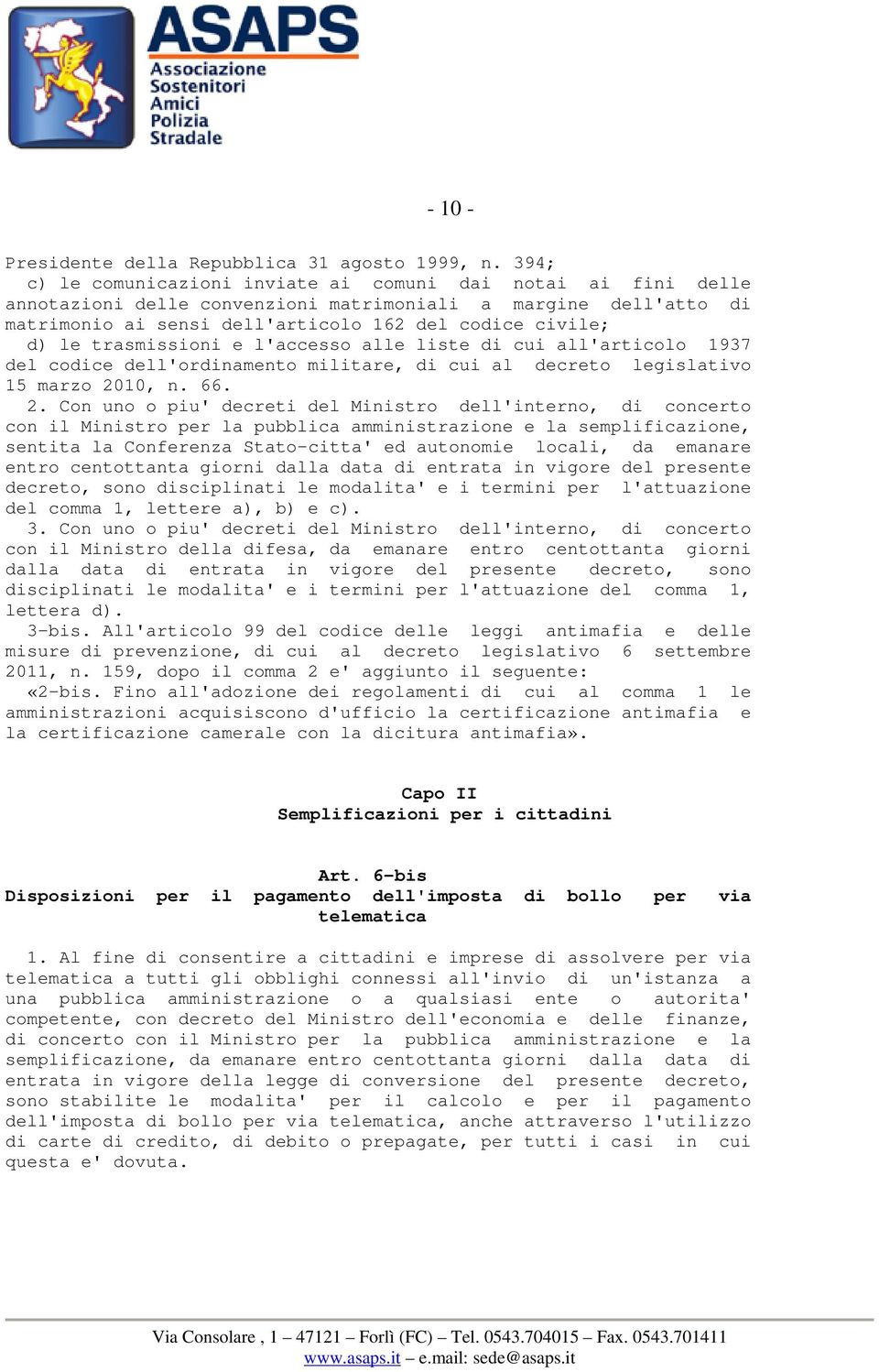 trasmissioni e l'accesso alle liste di cui all'articolo 1937 del codice dell'ordinamento militare, di cui al decreto legislativo 15 marzo 20