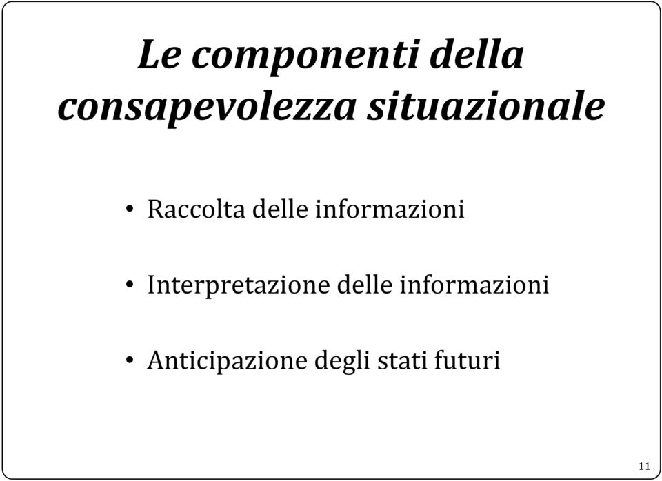 informazioni Interpretazione delle