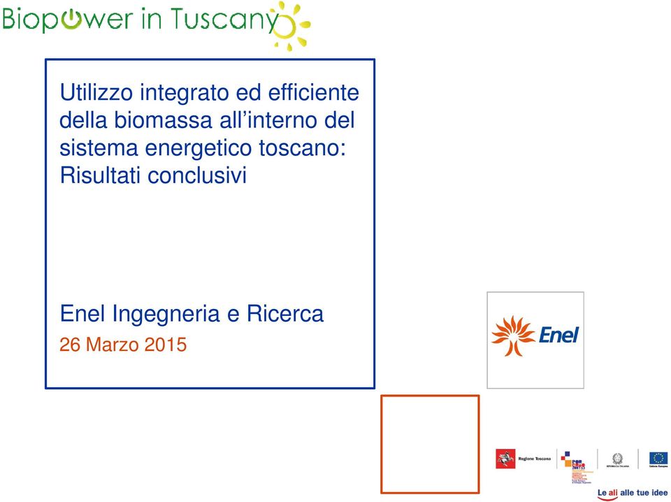 sistema energetico toscano: Risultati