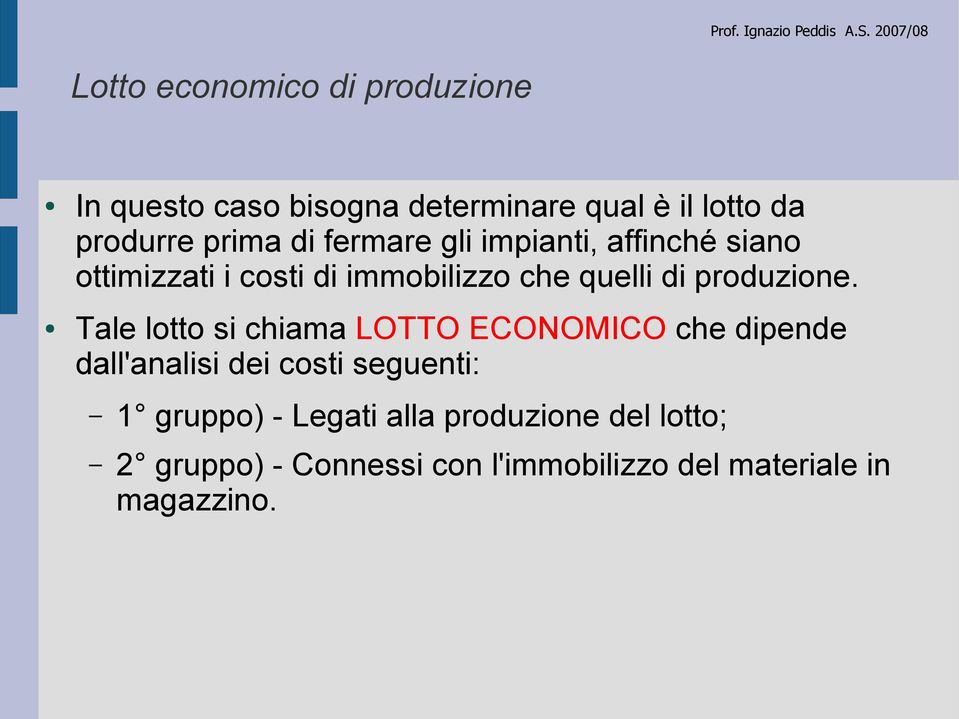 produzione.