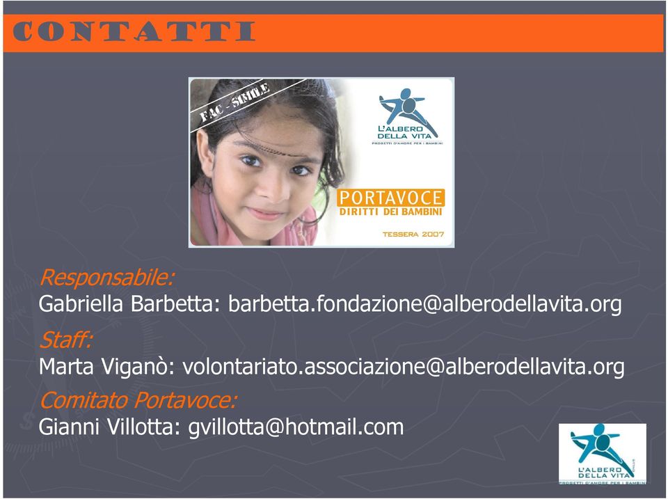 org Staff: Marta Viganò: volontariato.