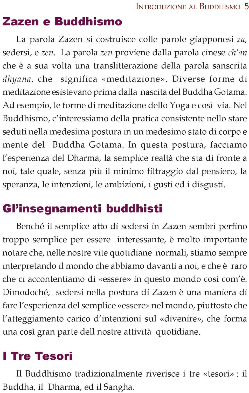 Diverse forme di meditazione esistevano prima dalla nascita del Buddha Gotama. Ad esempio, le forme di meditazione dello Yoga e così via.