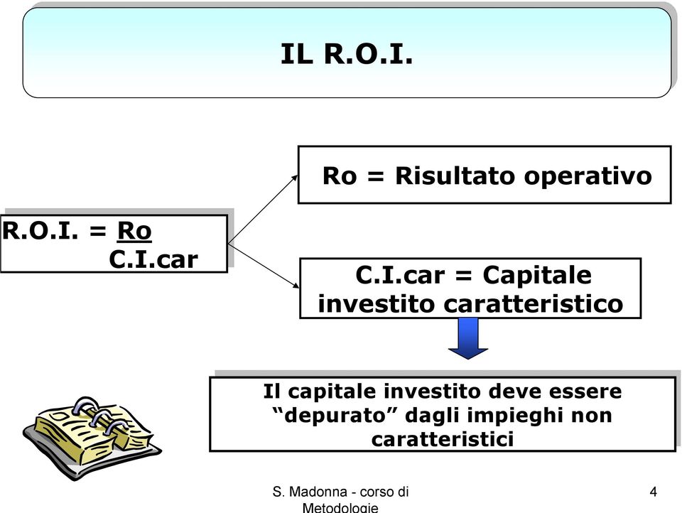 Il capitale investito deve essere depurato dagli