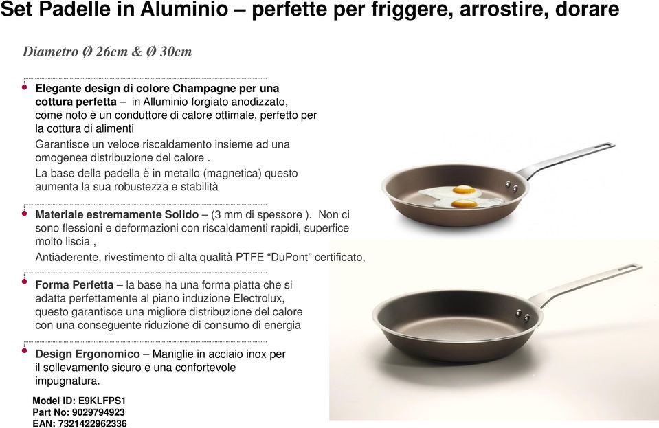 La base della padella è in metallo (magnetica) questo aumenta la sua robustezza e stabilità Materiale estremamente Solido (3 mm di spessore ).