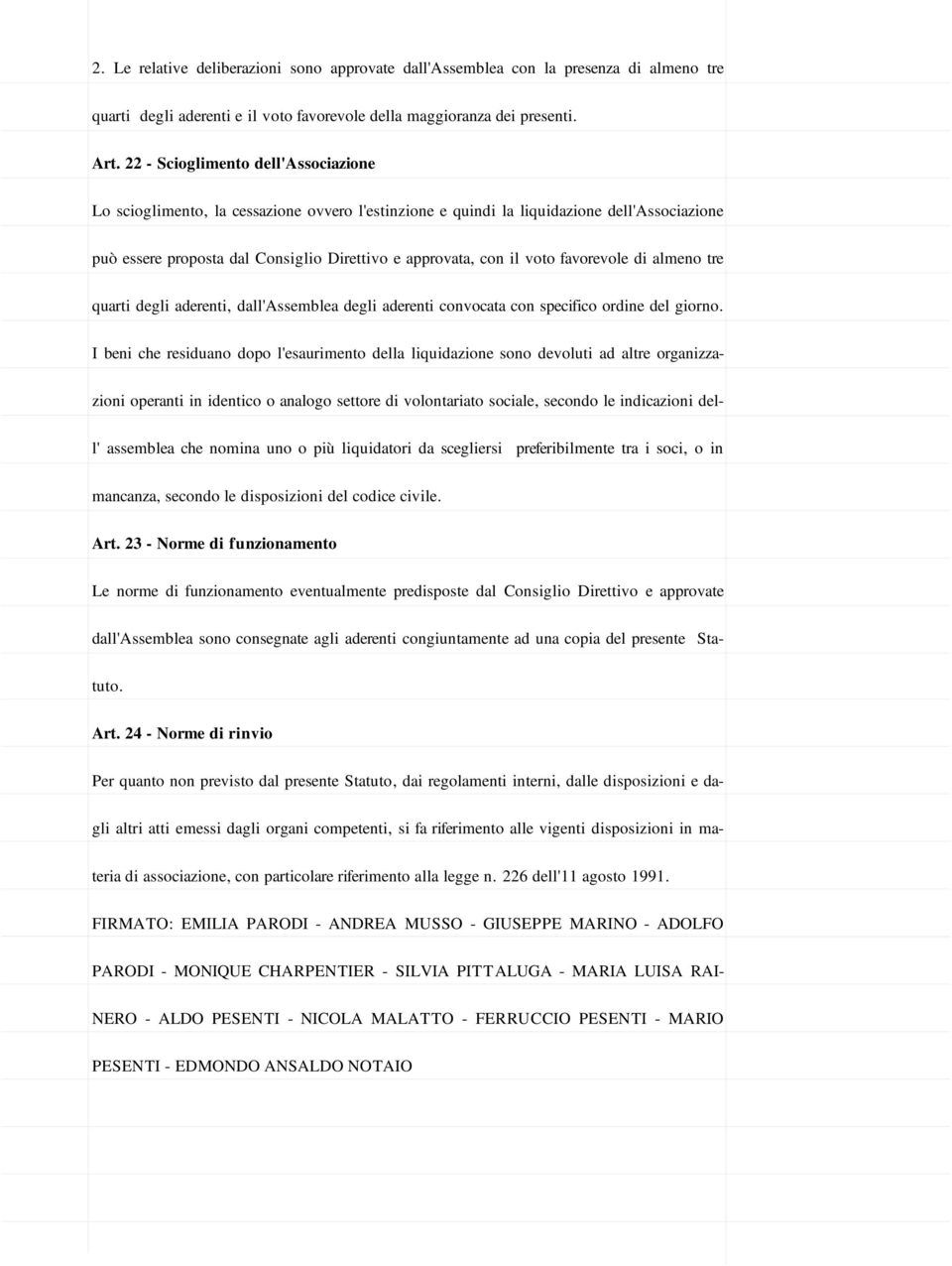 favorevole di almeno tre quarti degli aderenti, dall'assemblea degli aderenti convocata con specifico ordine del giorno.