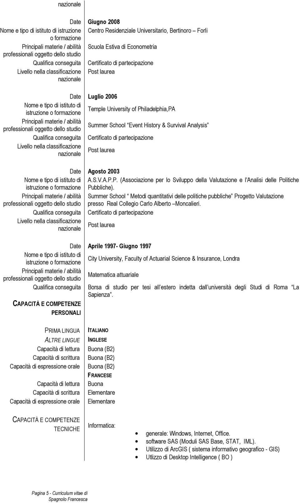 Summer School Metodi quantitativi delle politiche pubbliche Progetto Valutazione presso Real Collegio Carlo Alberto Moncalieri.