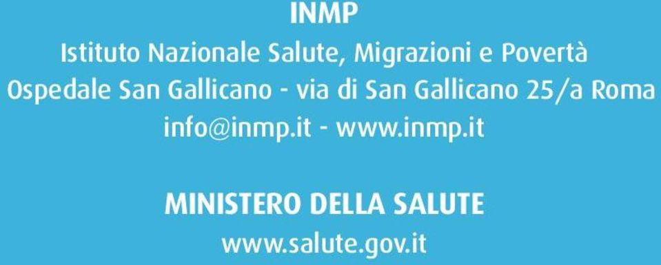 San Gallicano 25/a Roma info@inmp.it - www.
