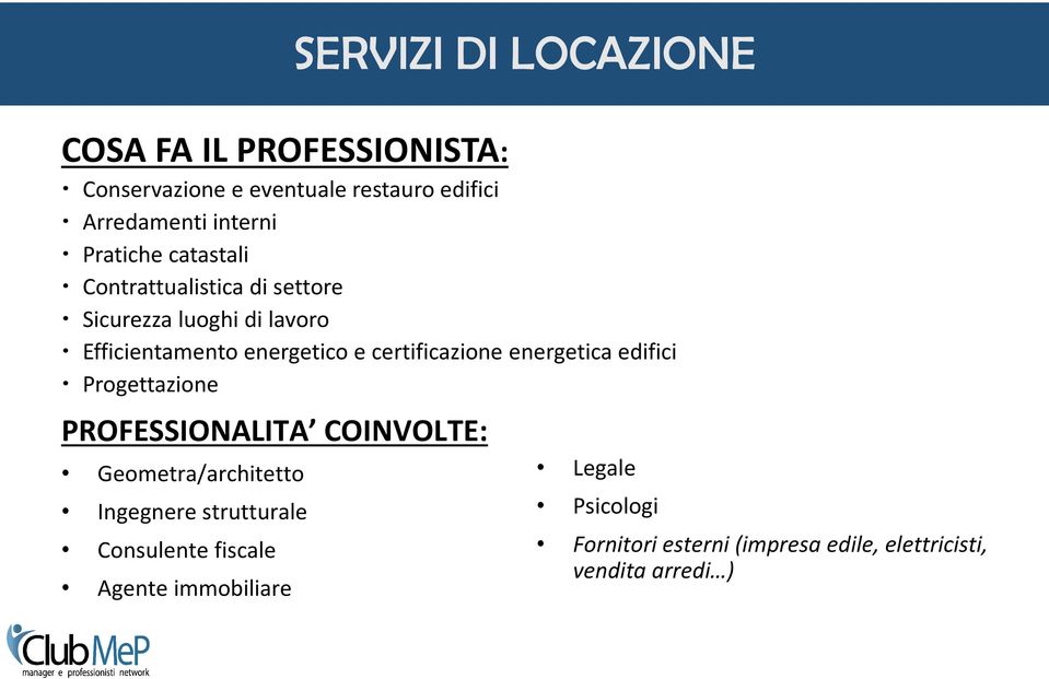 energetica edifici Progettazione PROFESSIONALITA COINVOLTE: Geometra/architetto Ingegnere strutturale Consulente