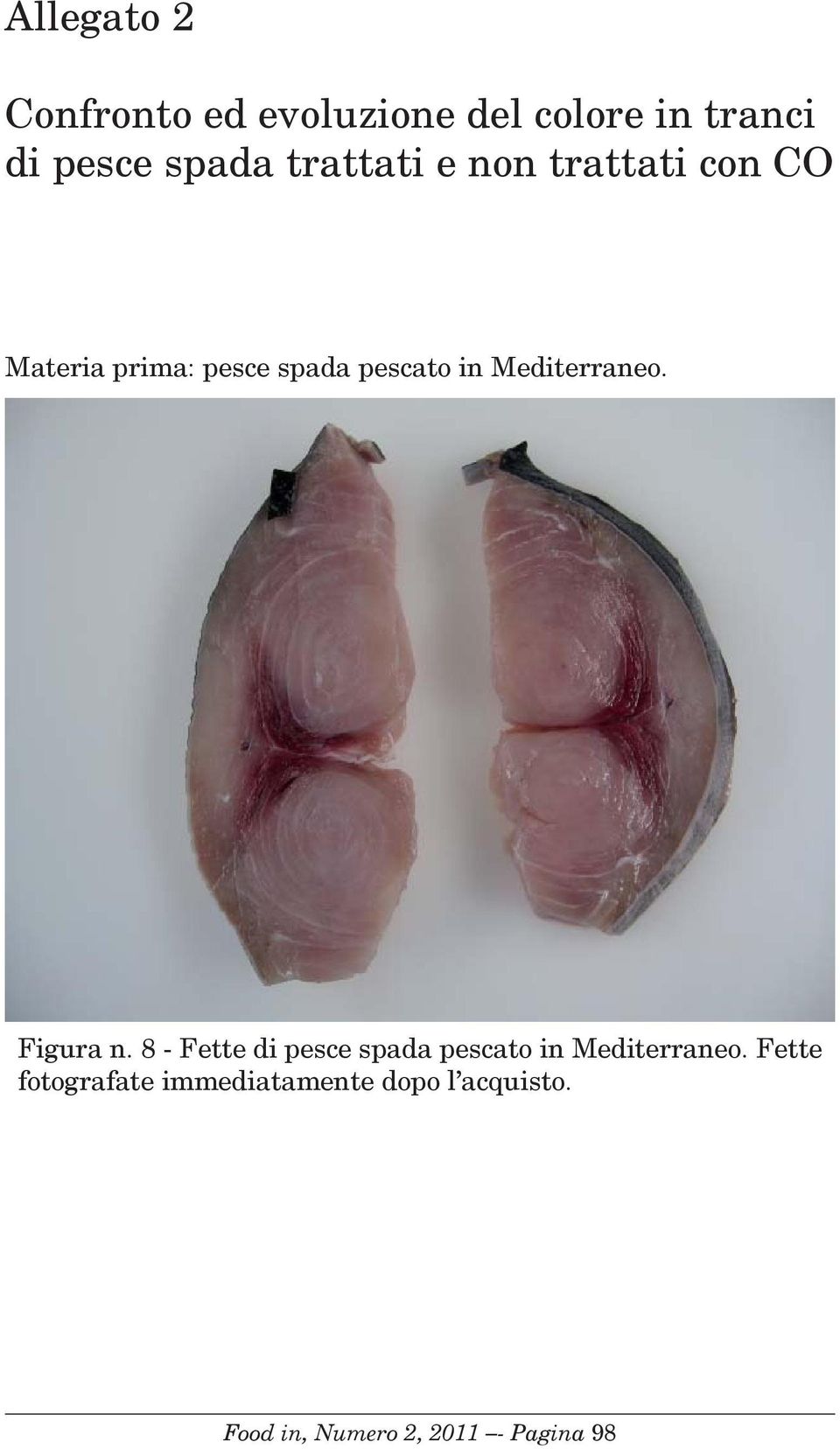 Mediterraneo. Figura n. 8 - Fette di pesce spada pescato in Mediterraneo.