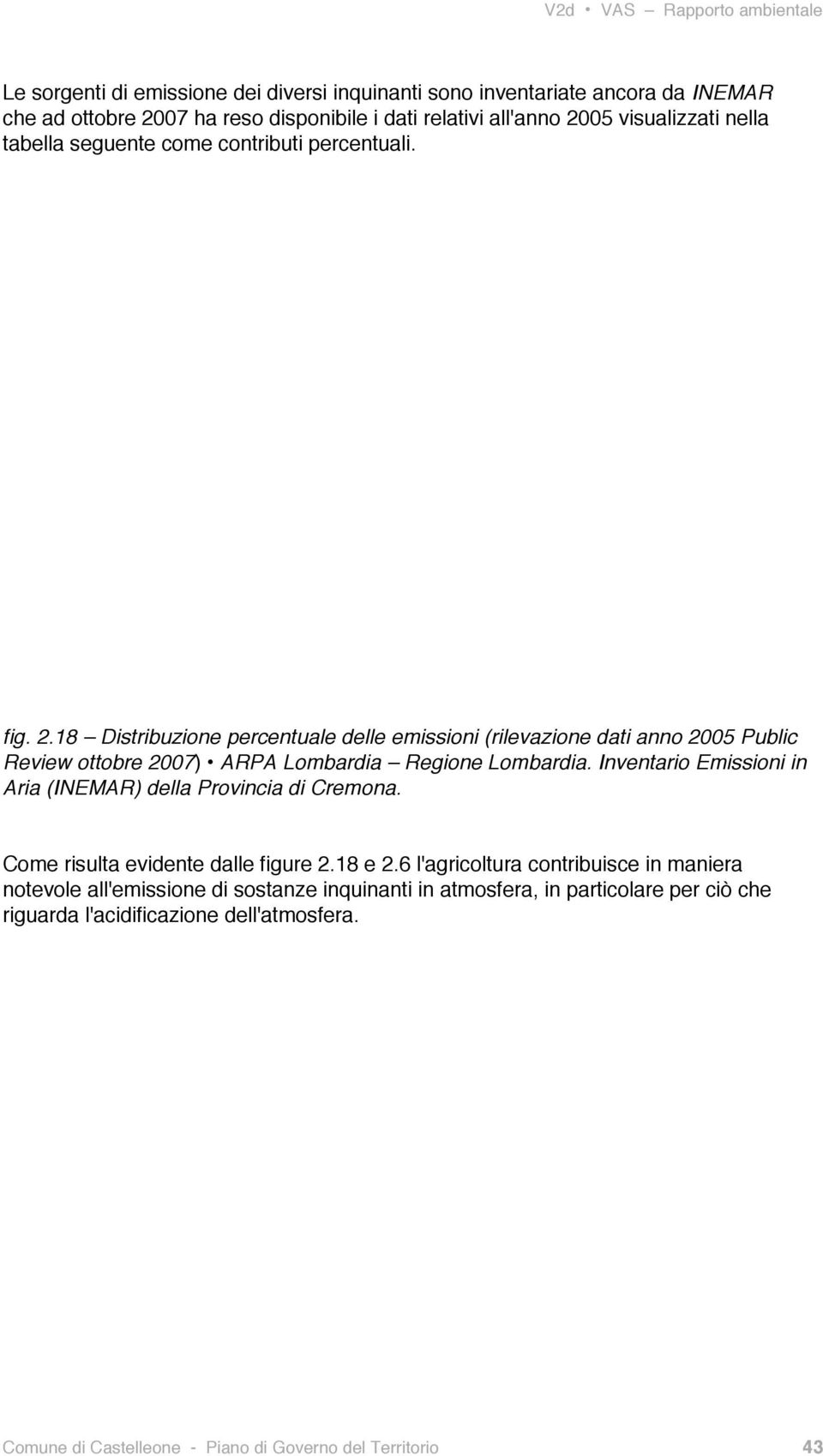 18 Distribuzione percentuale delle emissioni (rilevazione dati anno 2005 Public Review ottobre 2007) ARPA Lombardia Regione Lombardia.