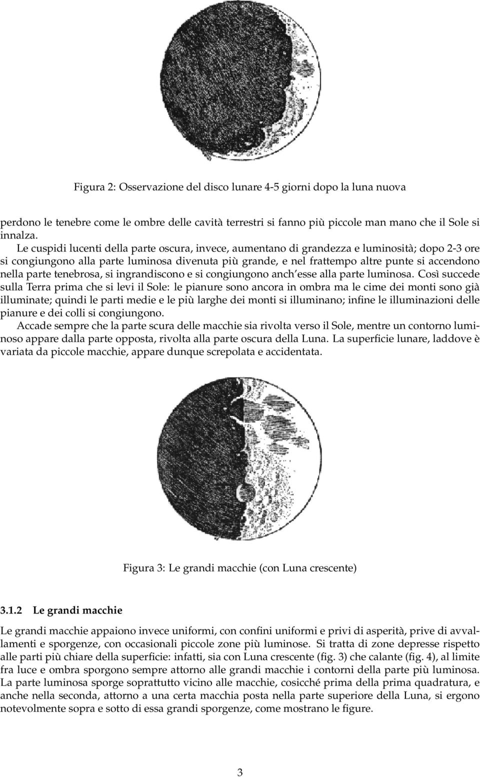 parte tenebrosa, si ingrandiscono e si congiungono anch esse alla parte luminosa.