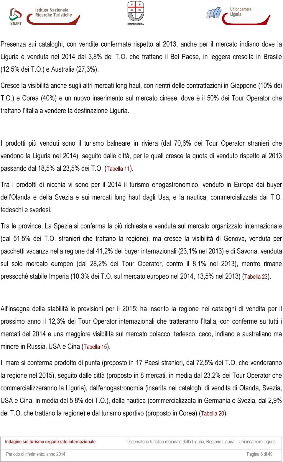 Cresce la visibilità anche sugli altri mercati long haul, con rientri delle contrattazioni in Giappone (10% dei T.O.