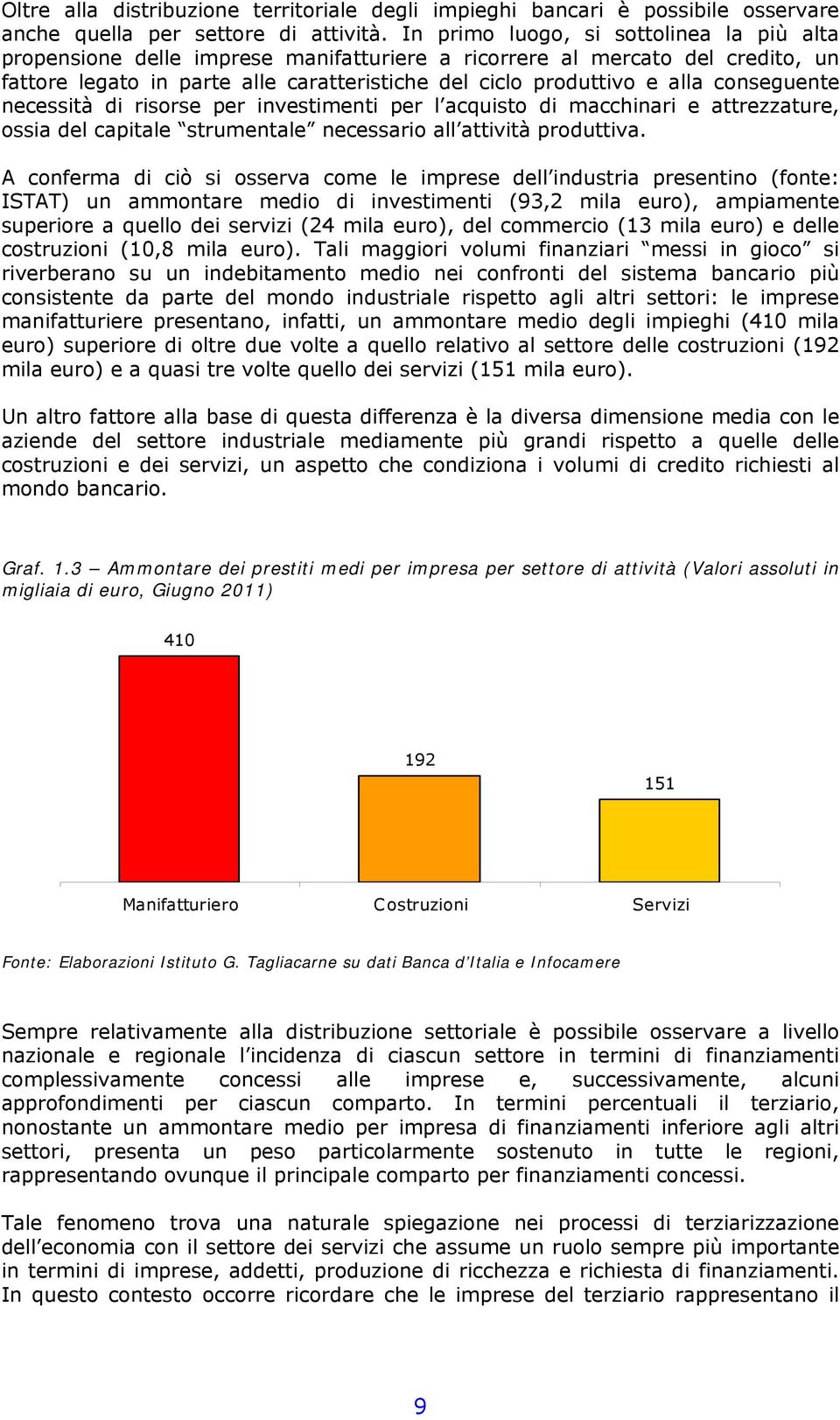 conseguente necessità di risorse per investimenti per l acquisto di macchinari e attrezzature, ossia del capitale strumentale necessario all attività produttiva.