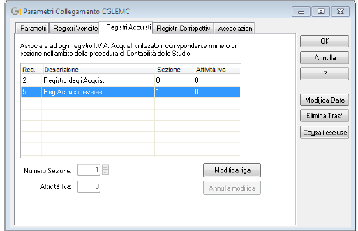 I.V.A. dat da questa assciazine (ad esempi: se sulla fattura di acquist è indicat il cdice I.V.A. 2200 e nei parametri di cllegament è presente il cdice nrma SB, la prcedura cntrlla che nella scelta Cdici I.