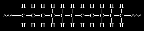 PE polietilene -[CH 2 -CH 2 ]- n A -C-C- B