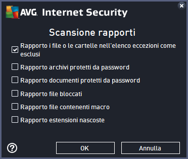 Opzioni arresto computer - consente di decidere se il computer deve essere arrestato automaticamente al termine del processo di scansione.