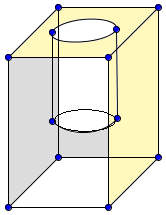 D Geometria solida Solidi compositi - Soluzioni Un parallelepipedo a base quadrata ha lo spigolo di base di 0 cm, l altezza di 45 cm e presenta una cavità conica con la base inscritta in una base del