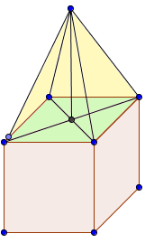 D Geometria solida Solidi compositi - 4 Un solido ha la forma di una piramide quadrangolare regolare.