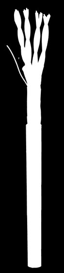 CAVI LAN CAT 6A: CARATTERISTICHE ELETTRICHE E MECCANICHE Guaina Guaina Cavo gemello in in guaina in LSZH grigio PVC bianco LSZH grigio 14,20 x 6,60 mm Modello Tipo Diametro esterno Forza di tiro
