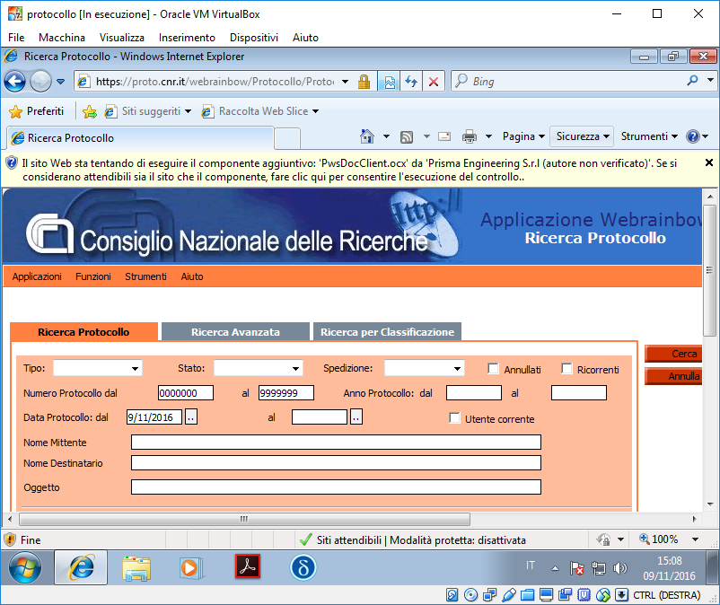 pulsante Allega.. Al seguente link troverai patch e istruzioni per risolverlo http://protocollo.cnr.