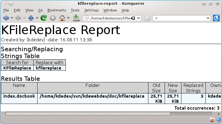 </kfr > Se stai usando un formato precedente, puoi aggiornare il tuo file a mano modificandolo secondo lo schema sopra.