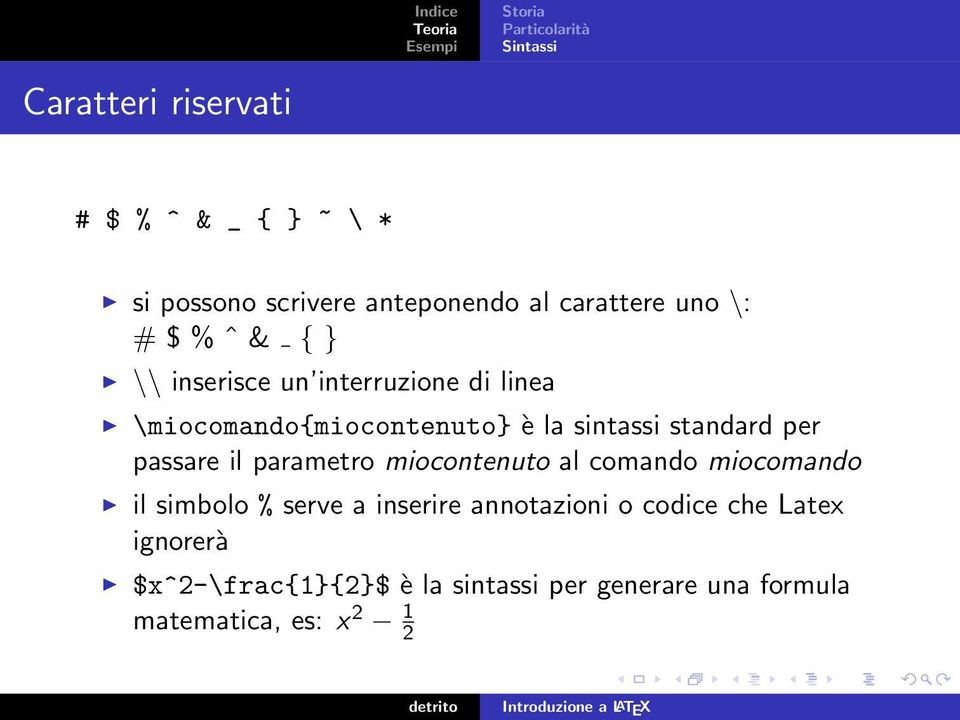 passare il parametro miocontenuto al comando miocomando il simbolo % serve a inserire annotazioni o