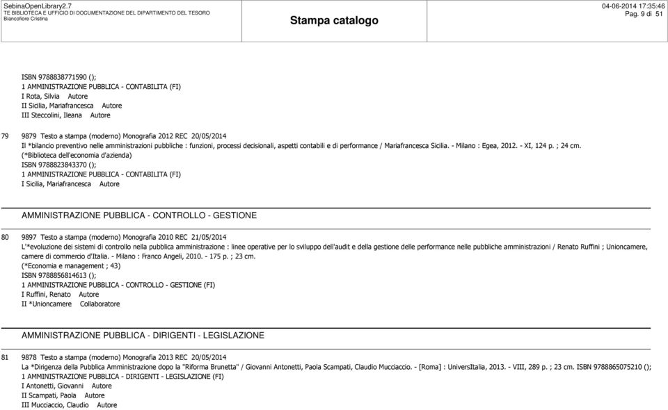 CONTROLLO - GESTIONE 