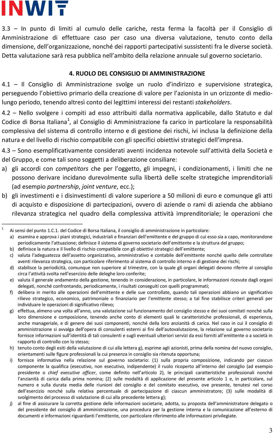 RUOLO DEL CONSIGLIO DI AMMINISTRAZIONE 4.