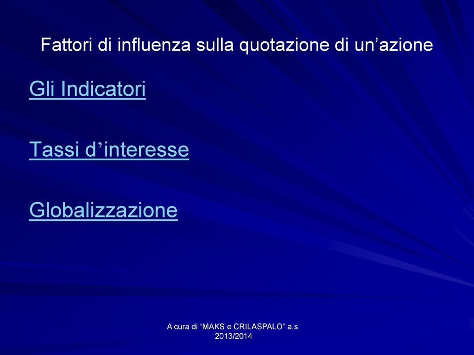 azione Gli Indicatori