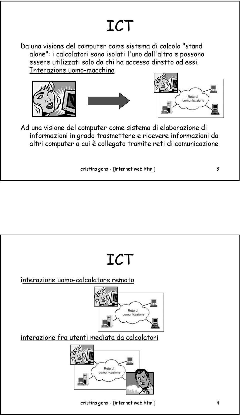 Interazione uomo-macchina Ad una visione del computer come sistema di elaborazione di informazioni in grado trasmettere e ricevere