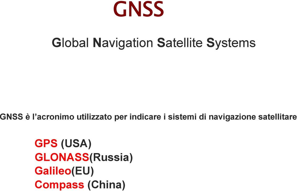 sistemi di navigazione satellitare GPS