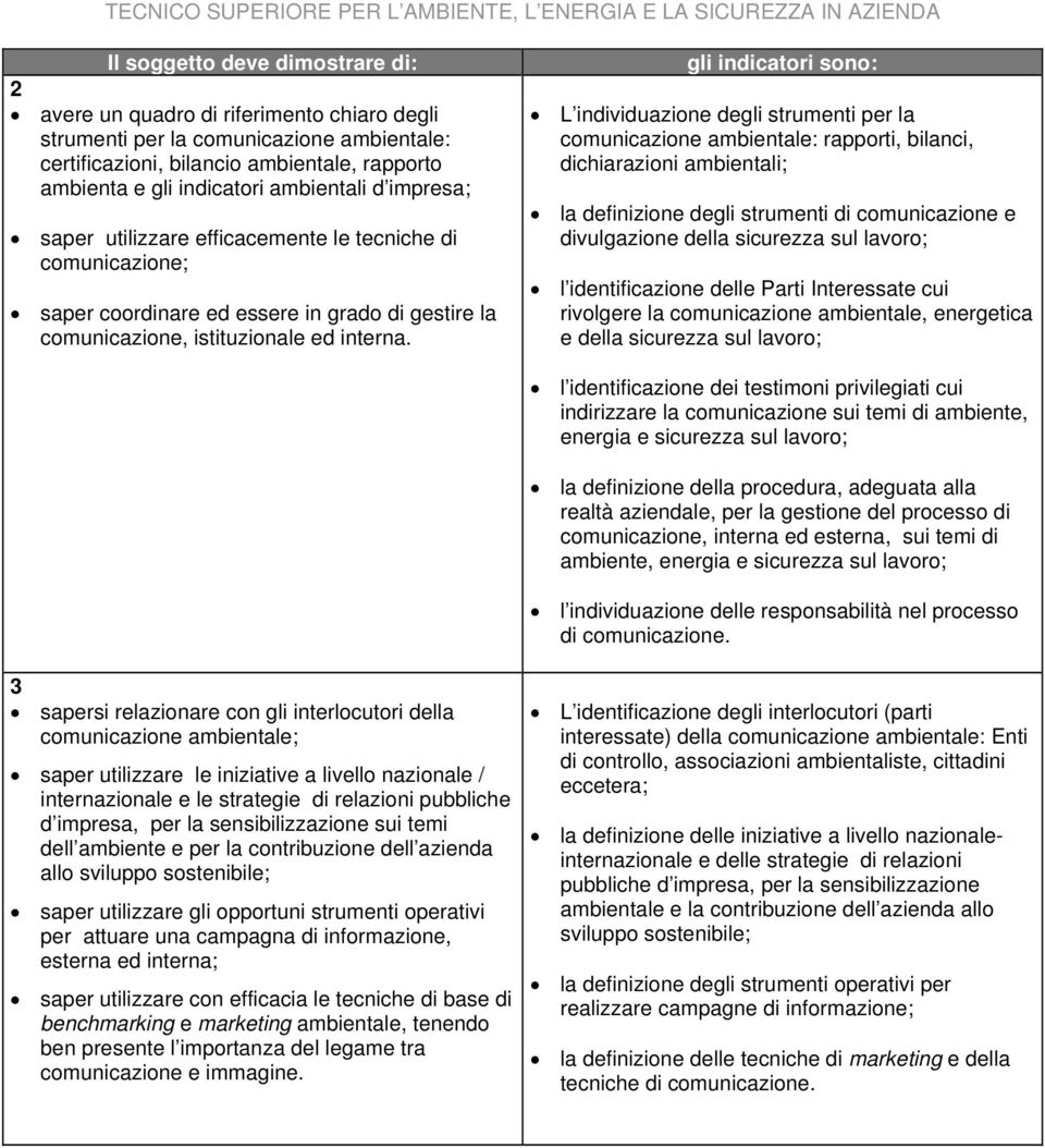 L individuazione degli strumenti per la comunicazione ambientale: rapporti, bilanci, dichiarazioni ambientali; la definizione degli strumenti di comunicazione e divulgazione della sicurezza sul