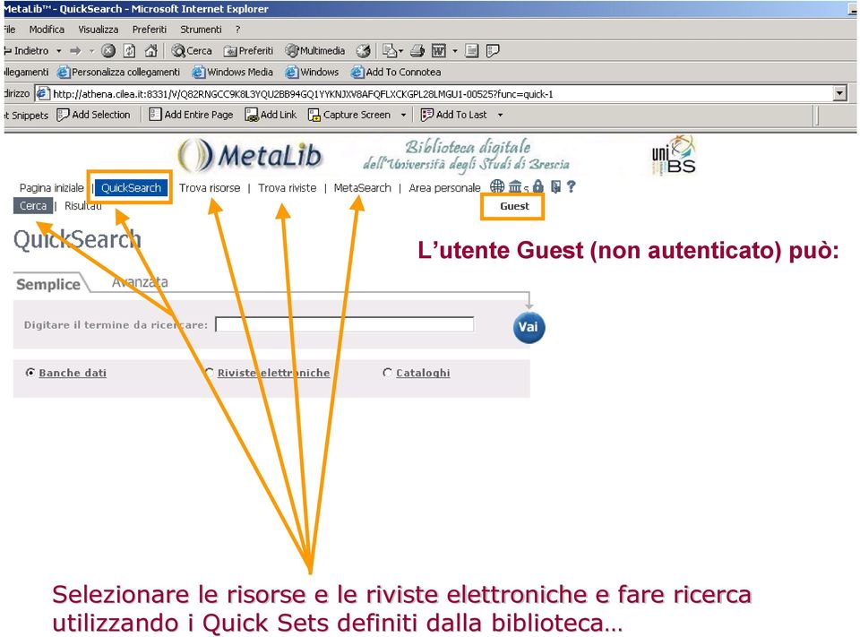 elettroniche e fare ricerca