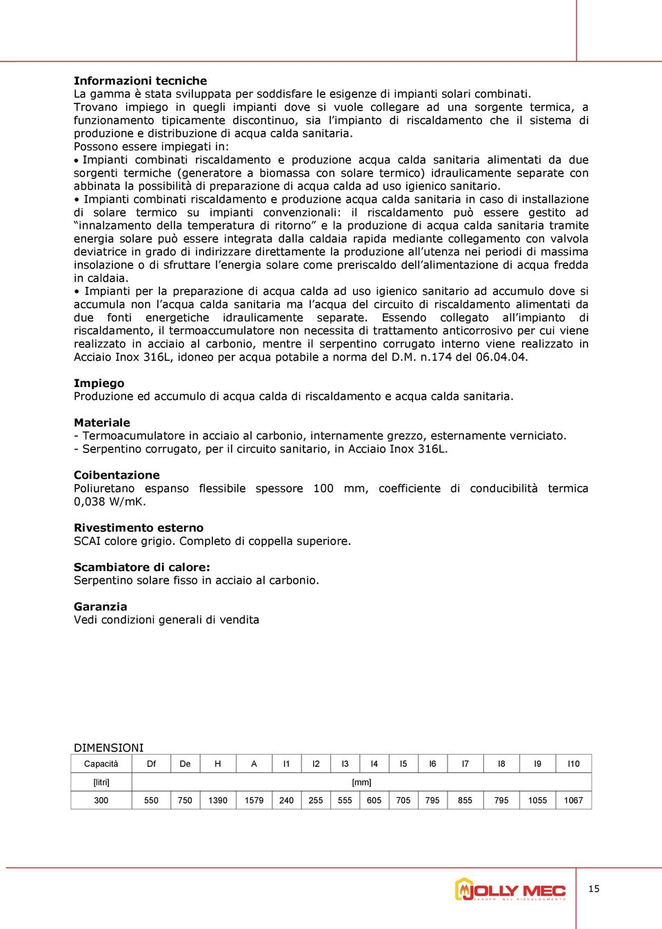 distribuzione di acqua calda sanitaria.