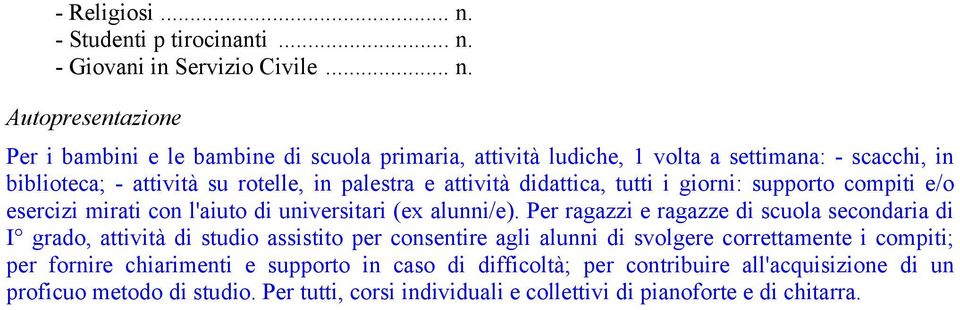 - Giovani in Servizio Civile... n.